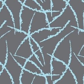 Grass pattern cyan style  on grey/blue - large