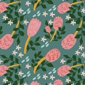 Suki McMaster Banksia Green and Pink