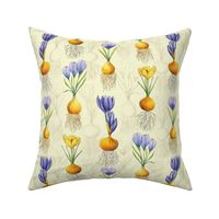 Hand Painted Yellow & Purple | Hand Painted  Watercolor Crocuses