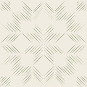 Lines _ Creamy White_ Light Sage Green _ Rustic Boho Hand Drawn Mud Cloth Geometric