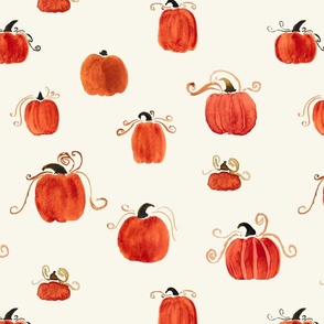 Watercolor Pumpkins/ fall/ autumn/ jack o lantern 