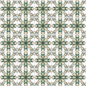 Geometric Hand Drawn Emerald Tiles