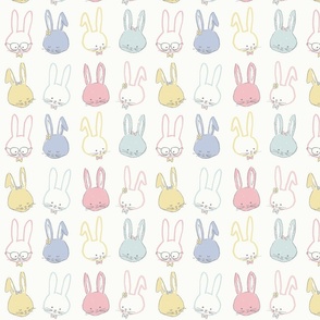 Pastel Easter Bunny Faces for Nursery Decor // Medium