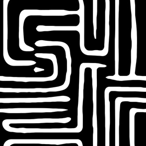 Abstract Black Labyrinth