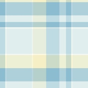 Spring pastel plaid blue and yellow for baby boys