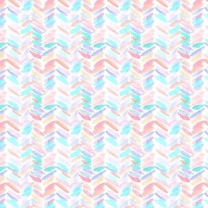 Smaller scale dolce paints - watercolor pastel herringbone - painted brush strokes abstract soft geometrical pattern for home decor wallpaper b171-1