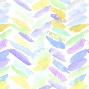 lilac and lemon dolce paints - watercolor pastel herringbone - painted brush strokes abstract soft geometrical pattern for home decor wallpaper b171-3