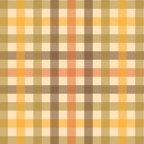 Retro Plaid - Yellow + Orange + Brown