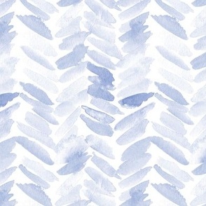 Denim blue dolce paints - watercolor pastel herringbone - painted brush strokes abstract soft geometrical pattern for home decor wallpaper b171-7