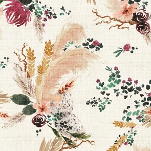 Boho Clover Floral-linen-summer
