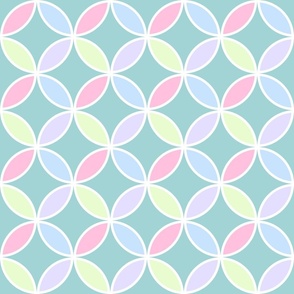 Elegant Geometry: Pastel Circles Pattern (medium) - 18 inch