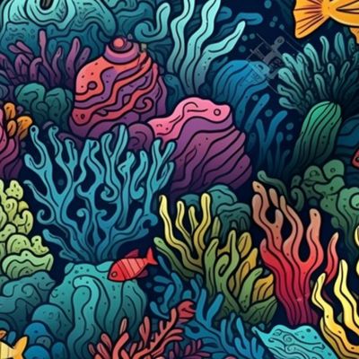 Tropical Coral Reef Oceanscape