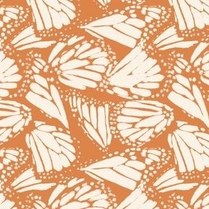 Summer Fall Meadow Monarch Butterfly Wings - Coral Orange