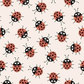 Lucky Bug /small scale / playful allover ladybug pattern for kids