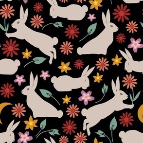 Rabbits - Floral