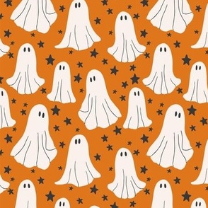 Starry Ghosty cream on orange