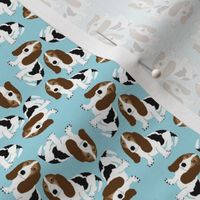 Basset Hound on Light Blue (Micro)