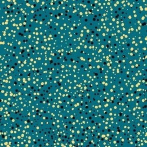 Small // Spooky Speckled Spots: Halloween-Inspired Blender -  Teal  & Yellow