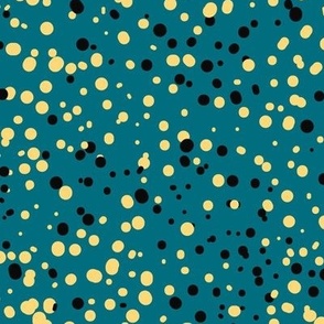 Large // Spooky Speckled Spots: Halloween-Inspired Blender -  Teal & Yellow