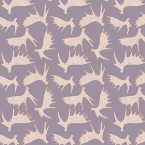 Moose Antlers - Light Grey & Cream (Small scale)