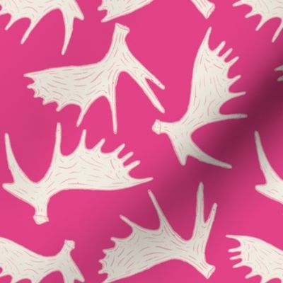 Moose Antlers - Pink & Cream (Medium scale)