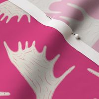 Moose Antlers - Pink & Cream (Medium scale)