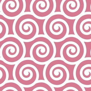 Bold Swirls on Pink D67A91: Medium