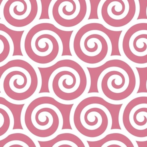 Bold Swirls on Pink D67A91: Large