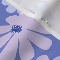Large Purple Daisy Print Fabric - daisies, daisy fabric, baby fabric, spring fabric, baby girl