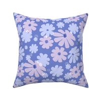 Large Purple Daisy Print Fabric - daisies, daisy fabric, baby fabric, spring fabric, baby girl