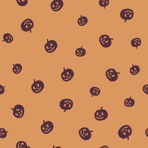Medium // Haunted Harvest: Halloween Jack-o'-Lanterns and Carved Pumpkins - Light Orange
