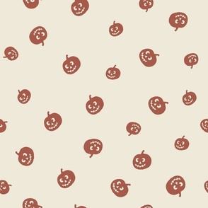 Medium // Haunted Harvest: Halloween Jack-o'-Lanterns & Carved Pumpkins - Cream
