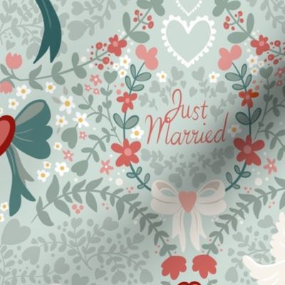 Romantic Doves Just Married Serenade