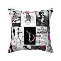 Vintage Art & Adds Mix Black White Magenta