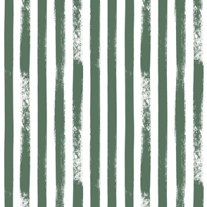 Painted Stripes - Sea Green and white