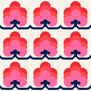 Pink and navy blue geometry pattern