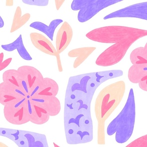 Pink and Purple Watercolor Illustration