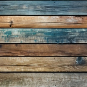 Reclaimed Stained Wood Planks of Different Colors - Horizontal Reclaimed Wood Planks
