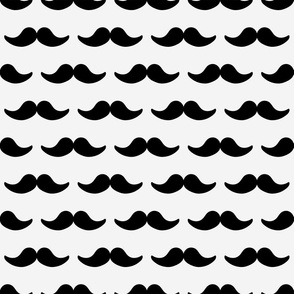 Mustache black and white pattern