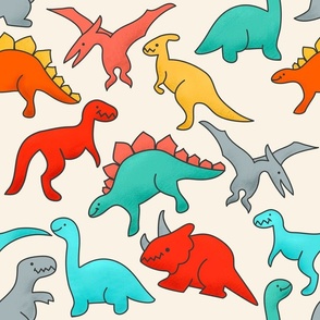 Bright And Colorful Dinosaurs 