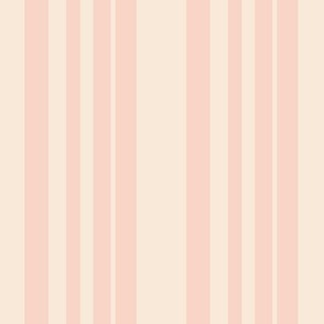 Warm Boho Stripe - Light Peach and Cream