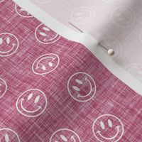 small rose linen + crema smiley face toss