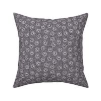 small grey linen no. 1 + crema smiley face toss