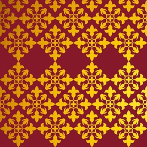 Vintage maroon golden Indian ethnic motif design