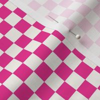 1/2" hot pink checkerboard