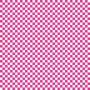 1/2" hot pink checkerboard