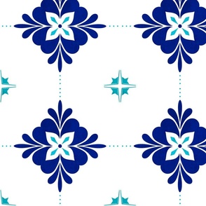Blue Moroccan Tiles 