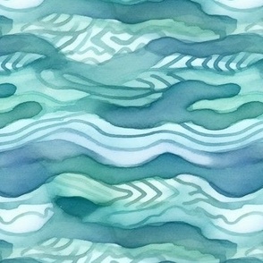 Watercolor Ocean Waves