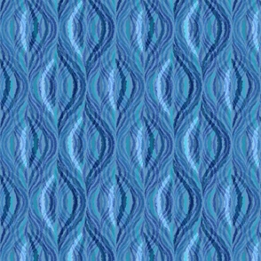 Shades of Blue- ocean waves, lake life, beach house, cottage fabric