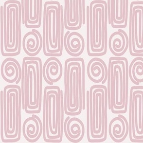 Swirl Circles and Rectangles // Soft Pink